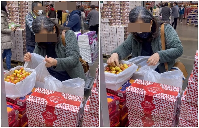 婦賣場拆3盒櫻桃隔袋翻攪還用手摸！ 他批：防疫期間瞎摸...