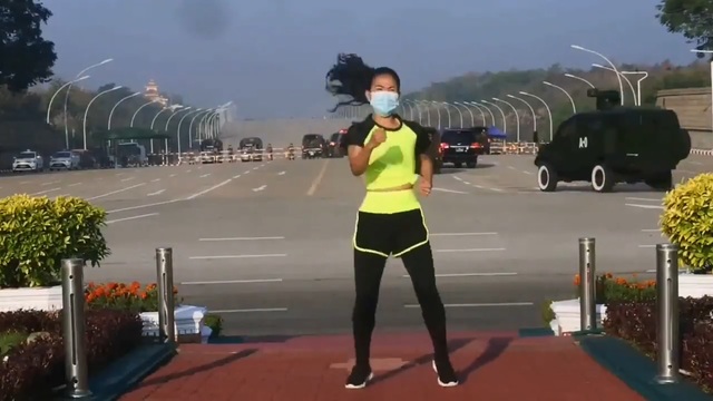 緬甸體育老師政變現場跳體操？軍車配電音影片暴紅
