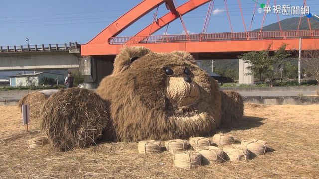 花蓮富里稻草藝術季 重現龍貓車站
