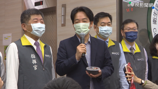 慰勞防疫幕後功臣 賴清德年前送祝福