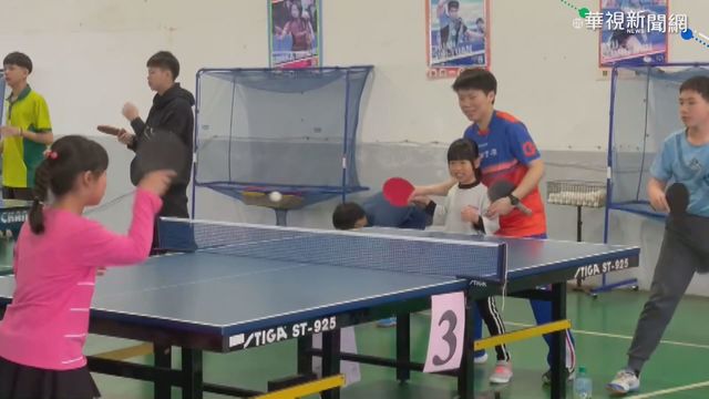 返老家澎湖秀球技 桌球國手傳正能量