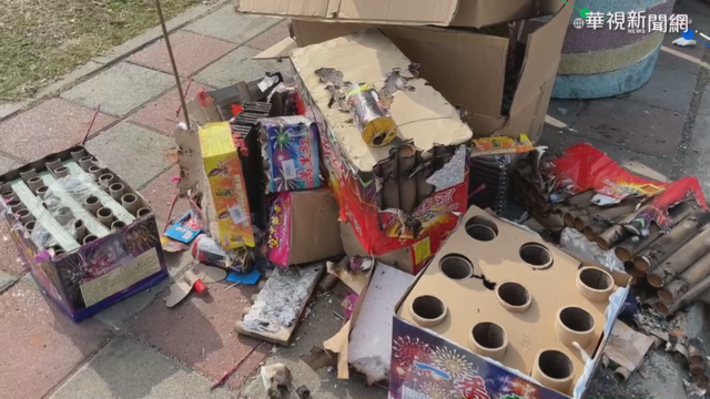 春節狂放鞭炮煙火 景點垃圾清不完