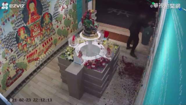 開放式佛堂遭潑漆 警:不排除官司糾紛