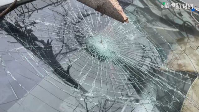抵不住瞬間強風! 路樹倒塌壓毀轎車