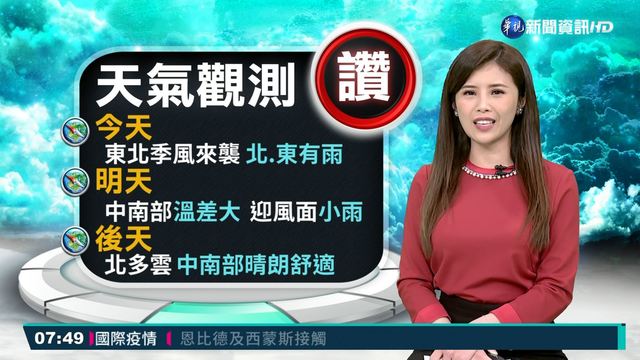 東北季風來襲 北.東有雨