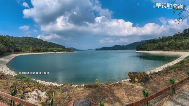 日月潭水位再探底 月牙灣變年輪蛋糕