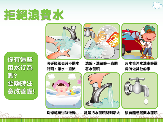 6種行為，檢視自己是不是無形中浪費了許多水/水利署提供