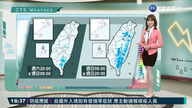 週末北台灣偏冷 下週一起轉晴暖