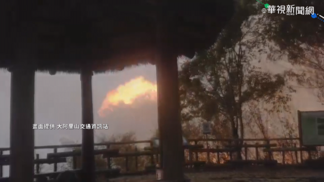 阿里山達邦公路旁森林失火 燃燒1公頃