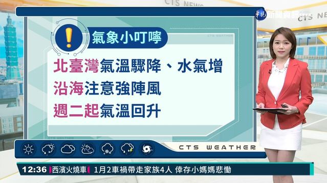 北.東半部水氣增 中南部山區防陣雨