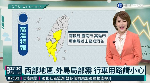今天各地晴到多雲 東部零星短暫雨