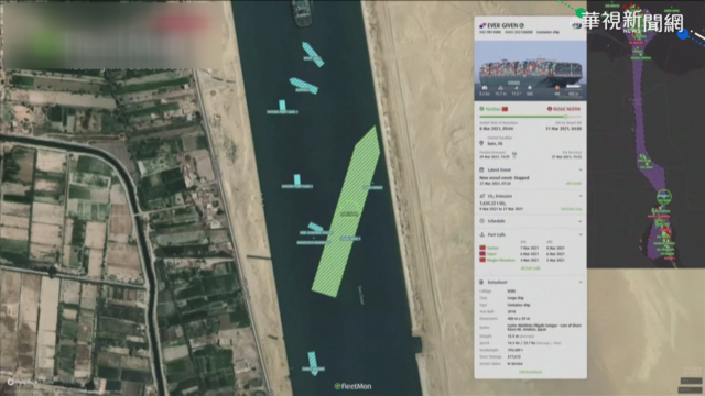 長賜輪自由了! 蘇伊士運河恢復通行