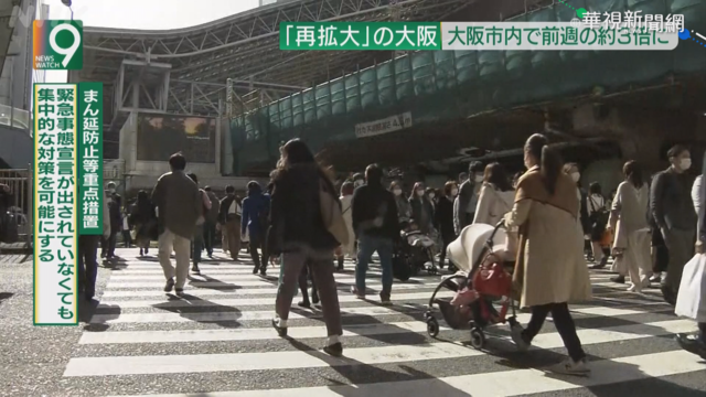 大阪新增599例確診 籲中央政府協助