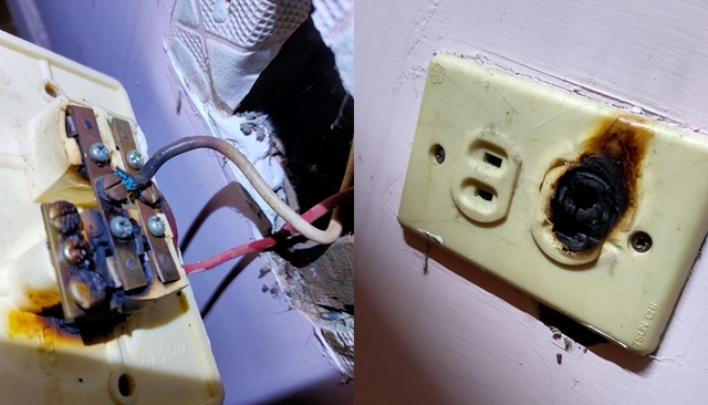 移開床頭櫃驚見「焦黑插座」 她嚇傻：生命差點GG