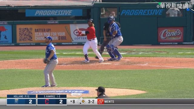 美國職棒大聯盟 印地安人隊4:2皇家隊