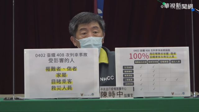 太魯閣號事故捐款 政府絕不挪用賠償