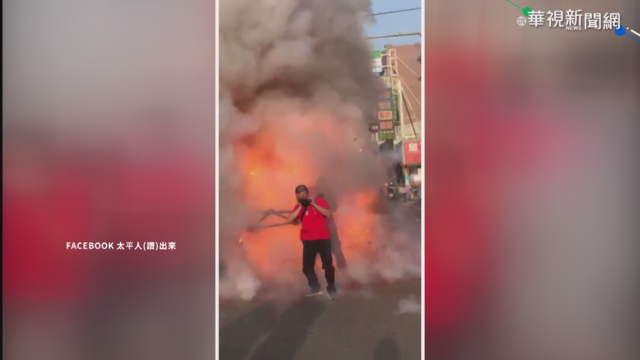 信眾神轎下放鞭炮 轎班人員遭燒傷