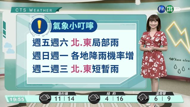 明北部有局部短暫雨 東半部海邊活動注意安全