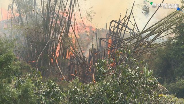 草屯山林大火 民宅開放水池助救火