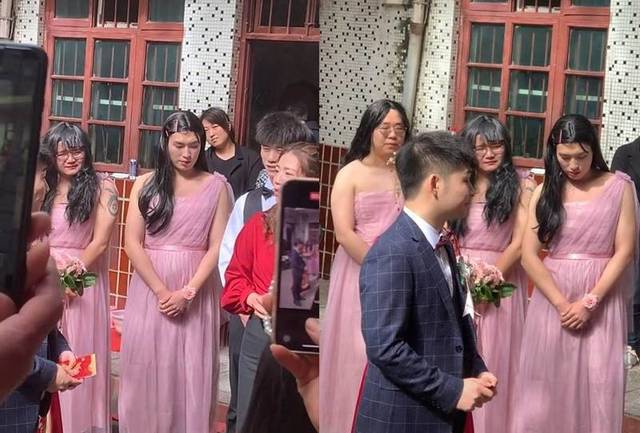 「伴娘男團」超吸睛！眾人狂讚：防鬧洞房專用伴娘