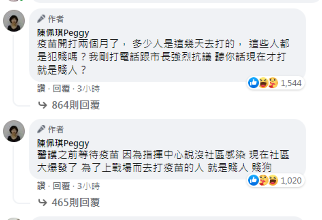 陳佩琪發文。（翻攝自陳佩琪臉書）