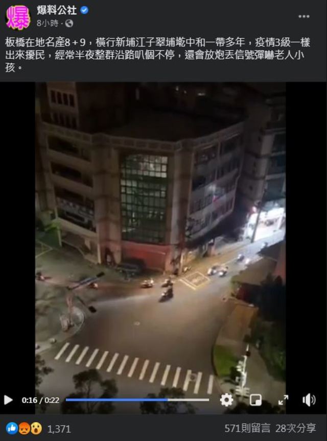 民眾發文抱怨 屁孩不顧防疫又擾民(翻攝自臉書 / 爆料公社)