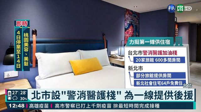 雙北飯店業者挺醫護 免費提供入住