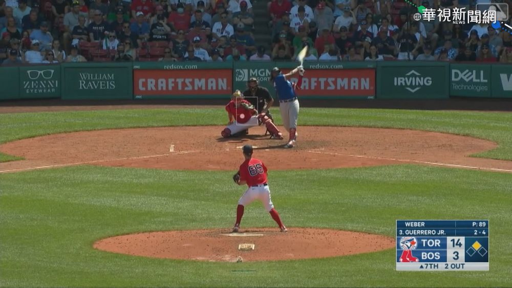 Guerrero Jr.也開轟 藍鳥8轟炮擊芬威球場