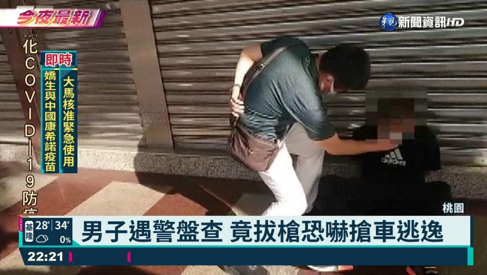 男子遇警盤查 竟拔槍恐嚇搶車逃逸