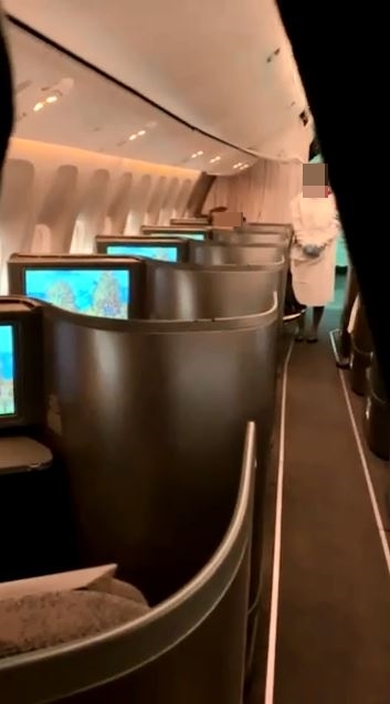 （「神秘大戶」一人包下商務艙第一區總共24席座位。／民眾提供。）