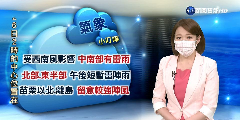 西南風增強 迎風面中南部降雨機會高