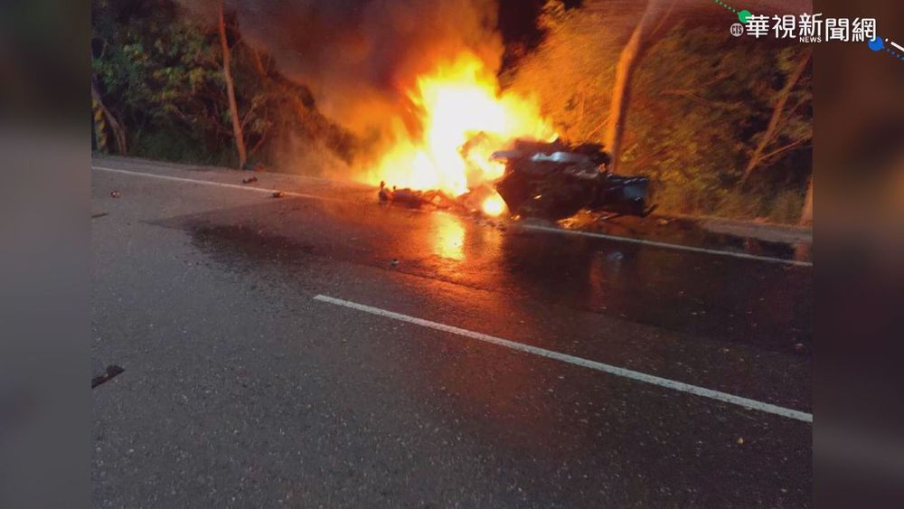 台東轎車失速自撞起火 駕駛乘客身亡