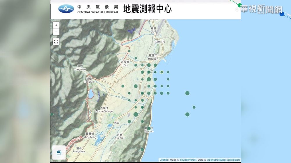 花蓮震央圖曝! 鄭明典揭特別小心"下大雨"