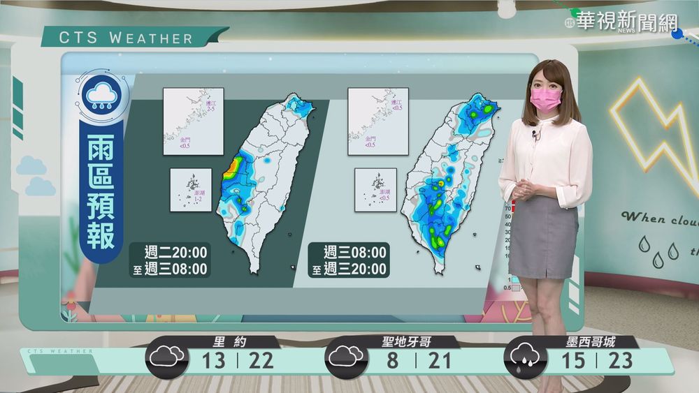 明局部短暫雷陣雨 外島地區注意強風