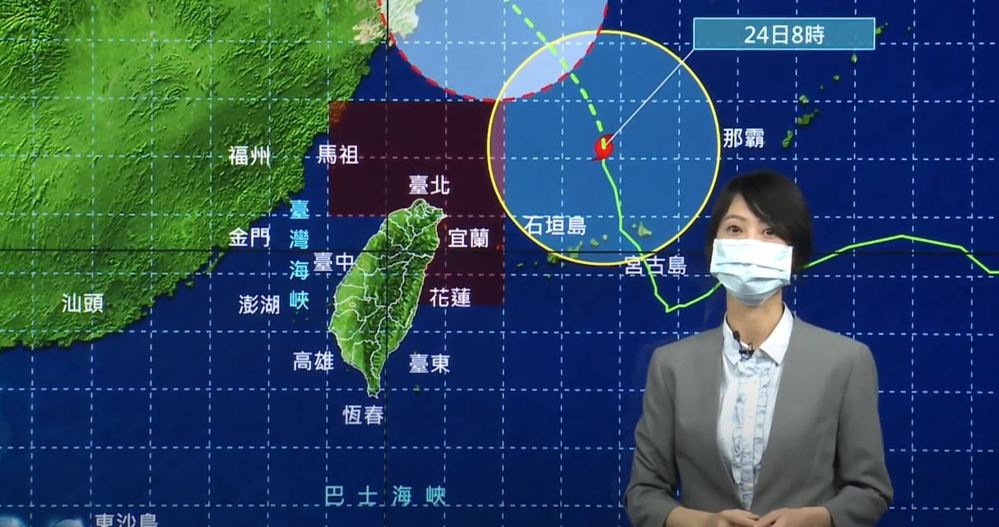 氣象局預報員謝佩芸。（翻攝自中央氣象局直播）