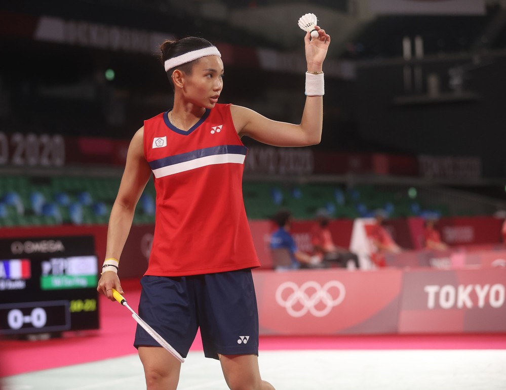 （羽球女子單打小組賽順利晉級的選手戴資穎。／翻攝自臉書「蔡英文 Tsai Ing-wen」。）