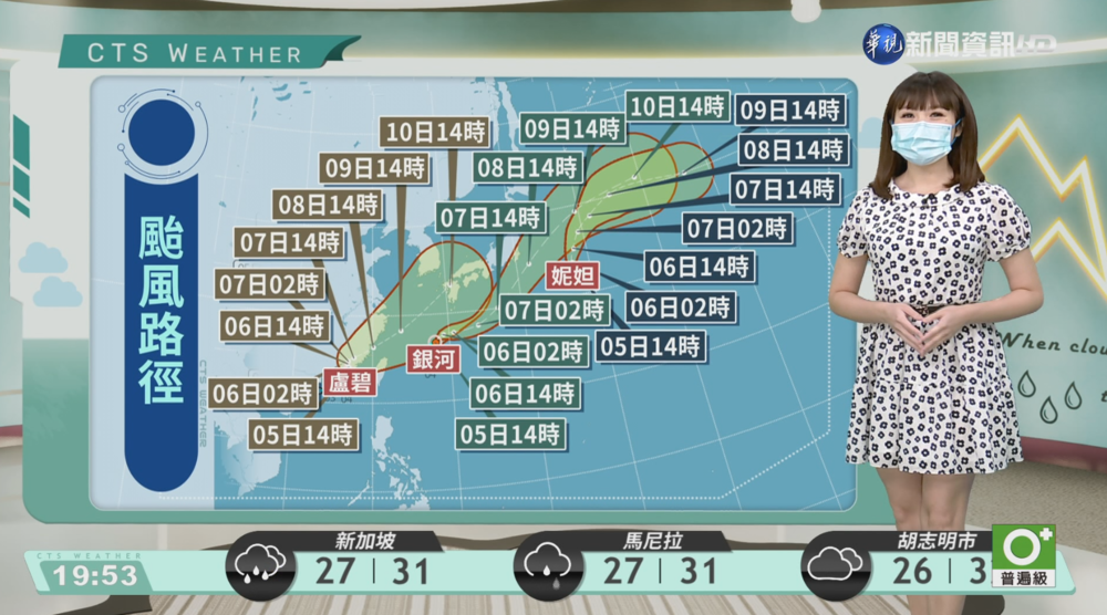 受颱風影響 明全臺易有短延時強降雨