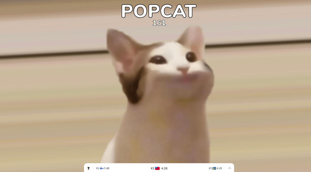 全球瘋「POPCAT」點擊大賽！台灣躍居第二坐銀望金