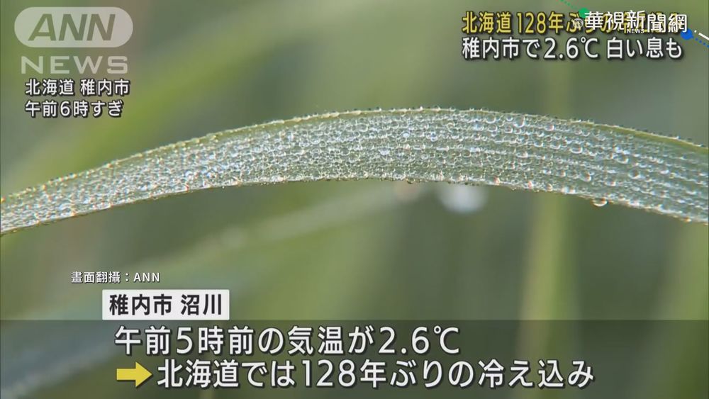 相隔128年! 北海道盛夏出現2.6度低溫