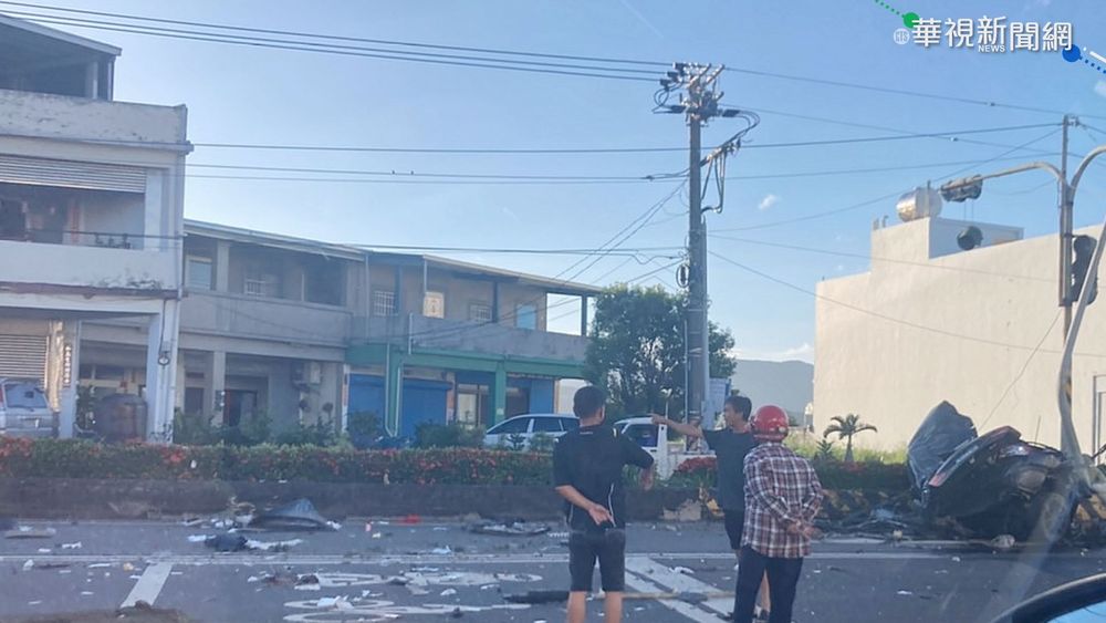 酒駕飆撞安全島 車斷兩截1死1命危