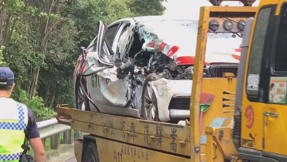 國3警車撞工程車2傷 事故段一度回堵