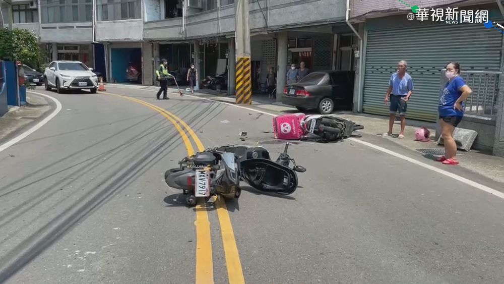 苗栗機車擦撞事故 女外送員骨折送醫