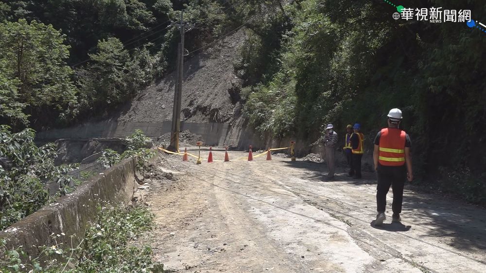 力行產業道路坍塌百米 居民盼早日通行