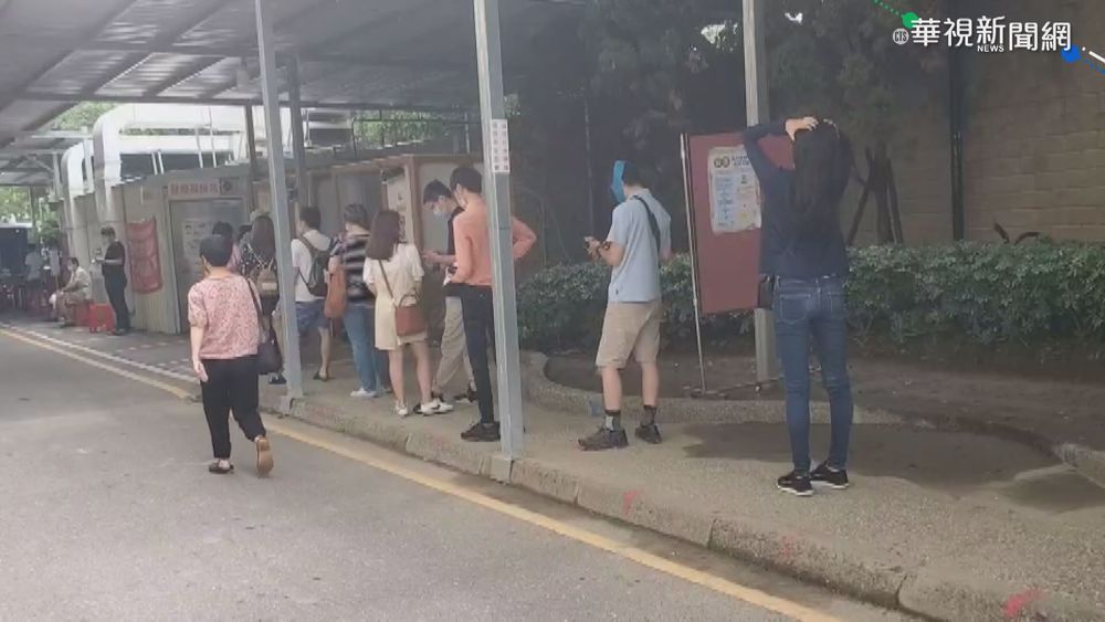 長榮機師染疫案 中壢篩檢站大排長龍