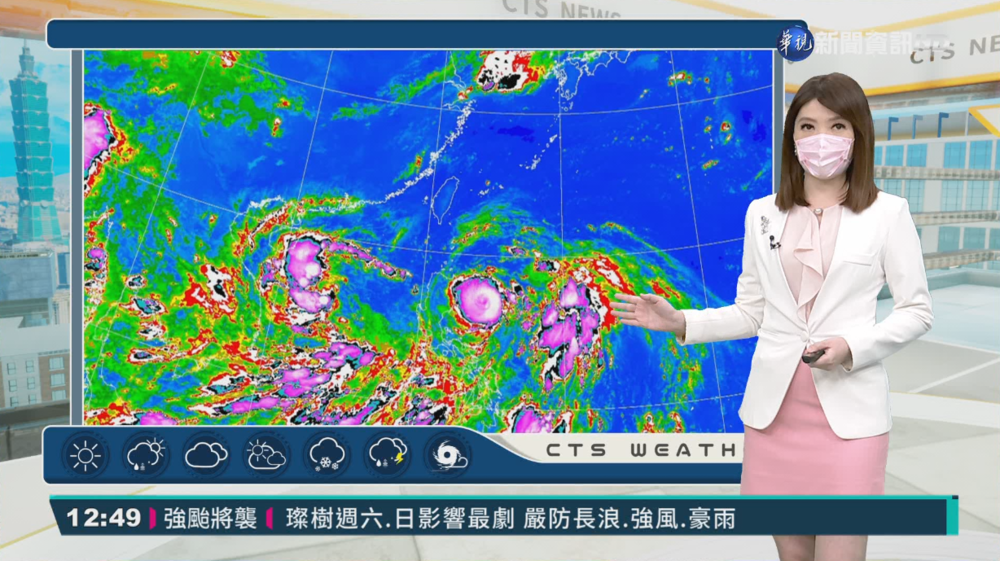 璨樹最快傍晚陸警 恐從花東擦邊過!