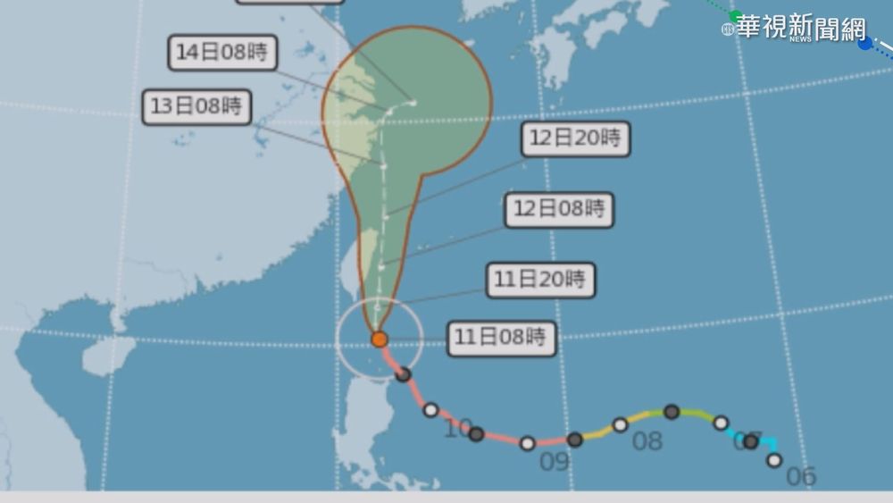 "璨樹"減弱中颱 暴風圈進入恆春半島