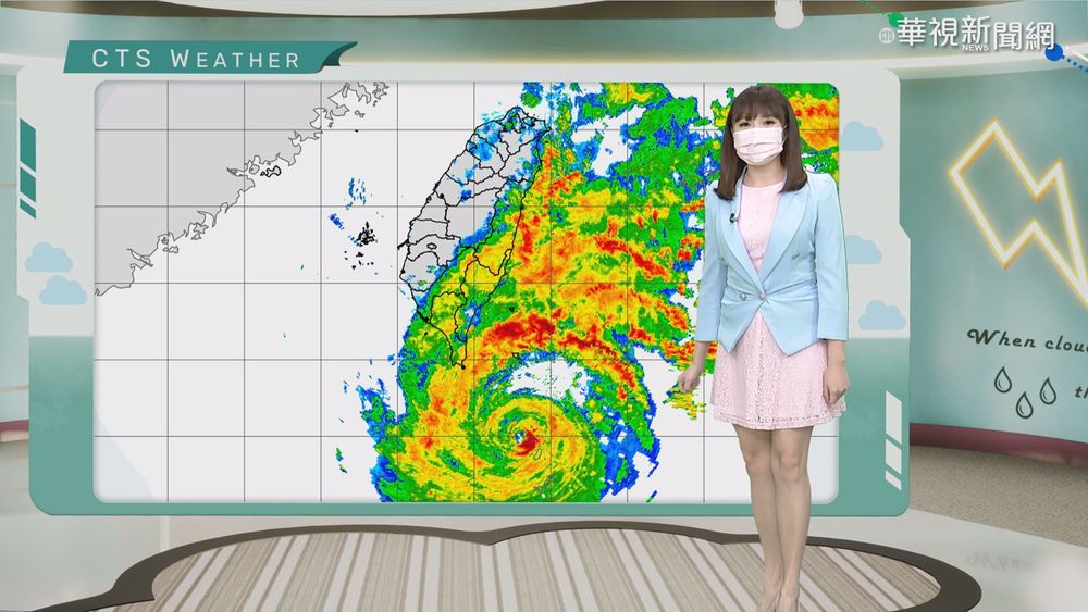 璨樹減弱為中颱 花東.屏東慎防大雨