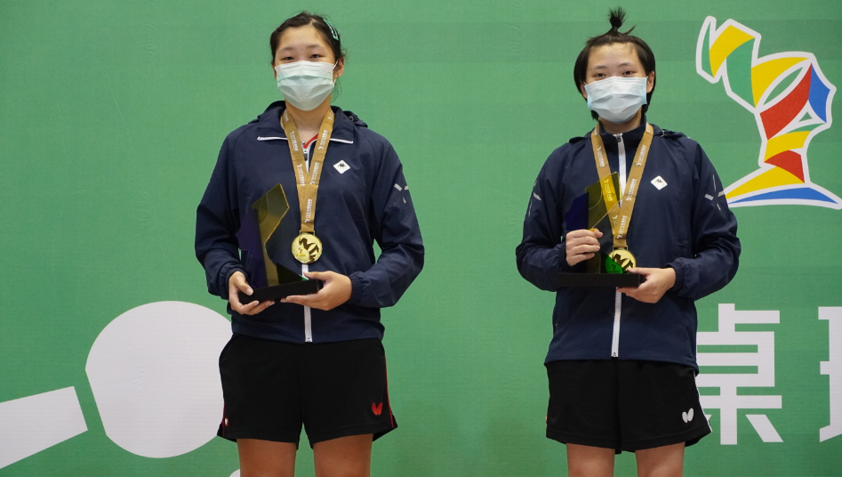 110年全運會桌球 女雙桃園市摘金 臺北市獲一銀一銅