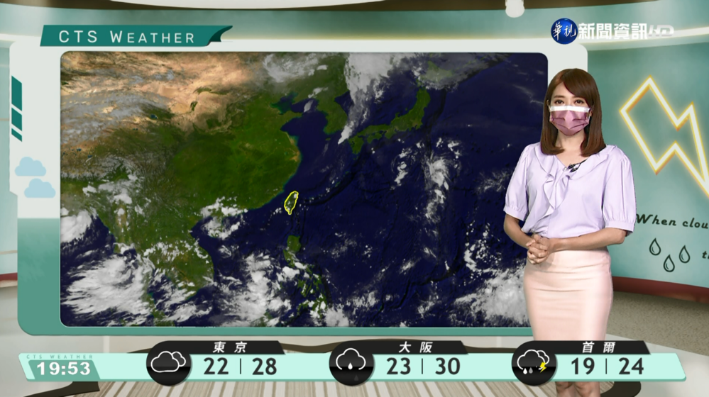 明各地上午多雲到晴 午後局部短暫雷陣雨