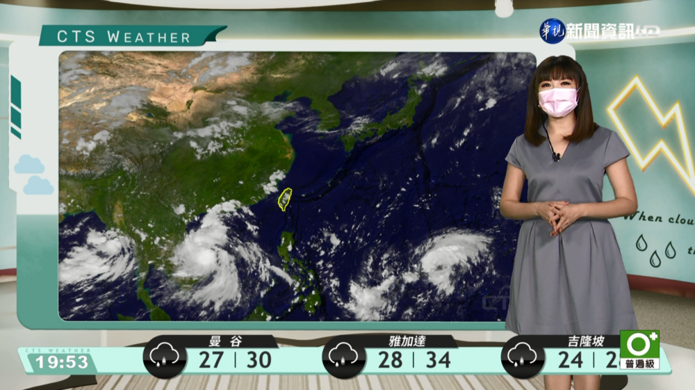 東北風逐漸增強.暑氣稍減